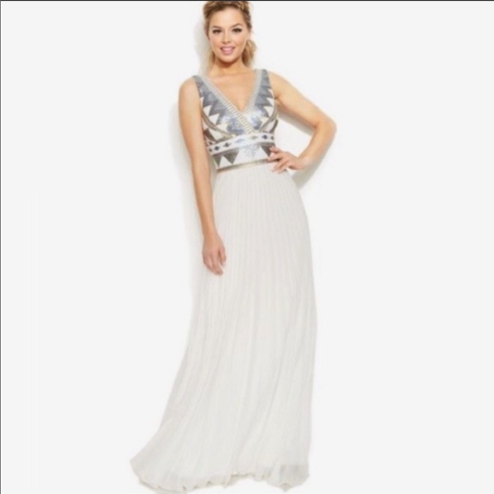 XSCAPE Aztec Sequin Formal Dress Size 12